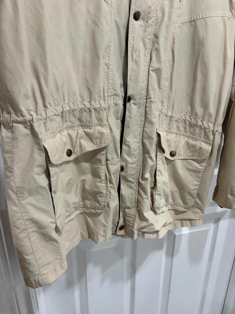 Vintage Women’s Northern Reflections Light Beige Hooded Jacket Pockets - Picture 5 of 9